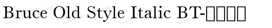 Bruce Old Style Italic BT字体转换